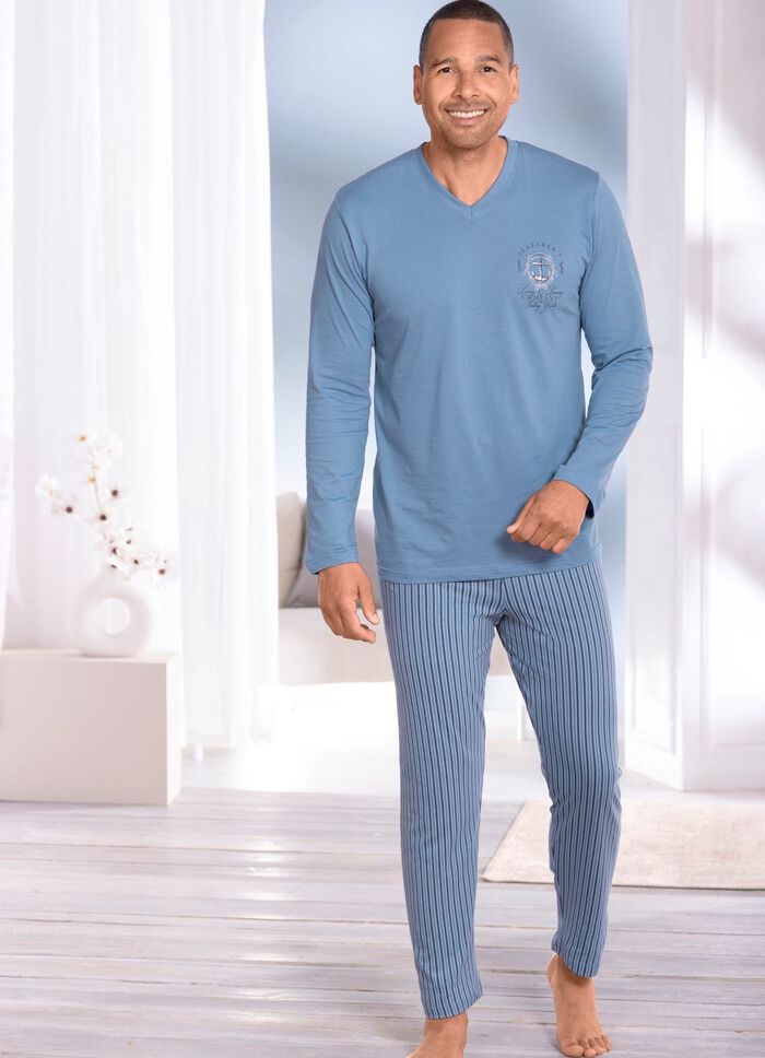 Zweierpack Schlafanz&uuml;ge mit V-Ausschnitt 