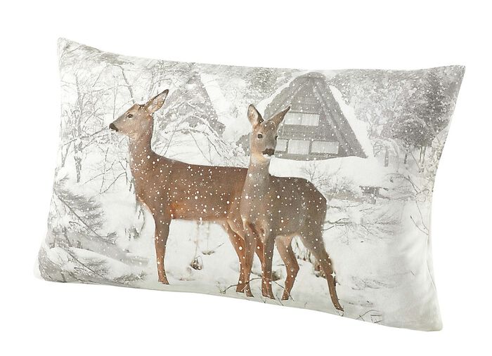 Kissenbezug mit Rei&szlig;verschluss REHE IM SCHNEE