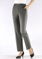 Hose mit schm&uuml;ckendem Zierteil  GRAU MELIERT