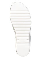 Waldläufer, bequeme Damen-Sandalen, Weite H, mit herausnehmbarem Fußbett WEISS-BUNT