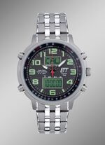 ETT-Funk-Solar-Herrenuhr mit Edelstahlbandgeh&auml;use 