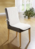 Stuhlhusse mit Taschen und Bandeinfassung NATUR