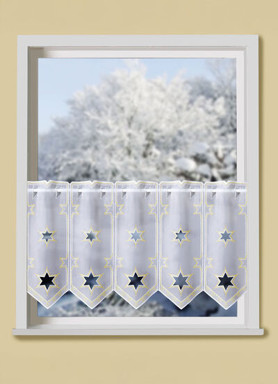 Edler Kurzstore mit Plauener Stickerei 