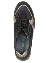 Waldl&auml;ufer, bequeme Damen-Sneaker, Weite H, mit herausnehmbarem Fu&szlig;bett SCHWARZ-BRONZE