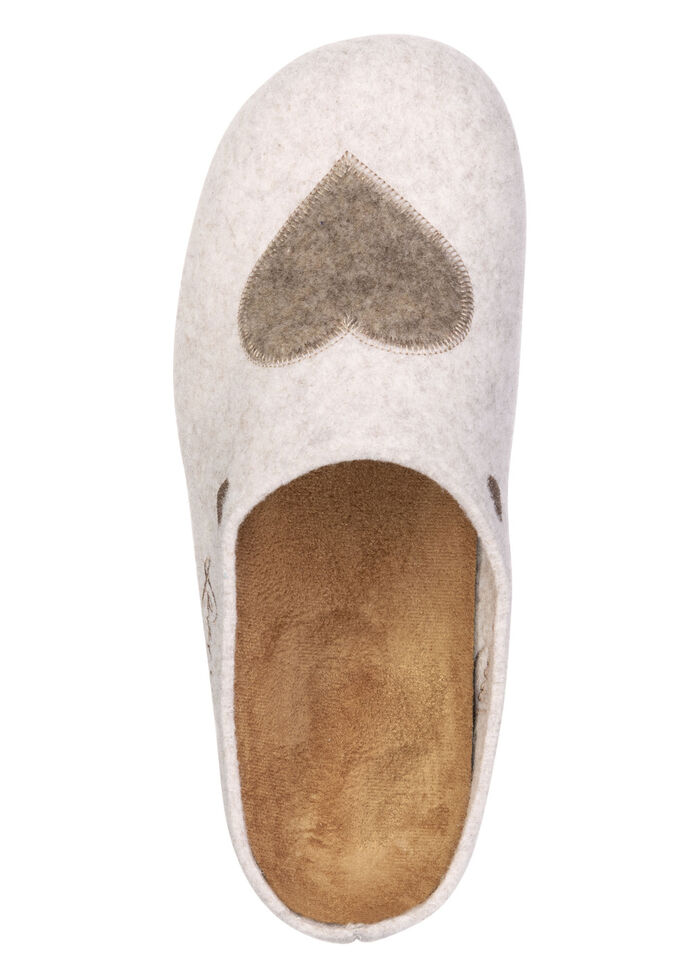 Laurina, klassische Damen-Hausschuhe, mit herausnehmbarem Fußbett BEIGE