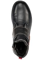 Waldl&auml;ufer, bequeme Damen-Stiefeletten, Weite H, mit herausnehmbarem Fu&szlig;bett SCHWARZ-ROT