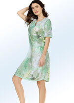 Nachthemd, knielang mit Knopfleiste 