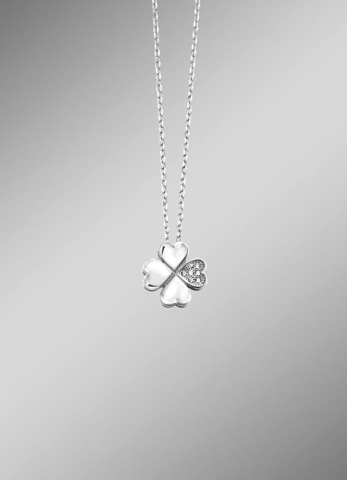 Kleeblatt-Anh&auml;nger mit Ankerkette 