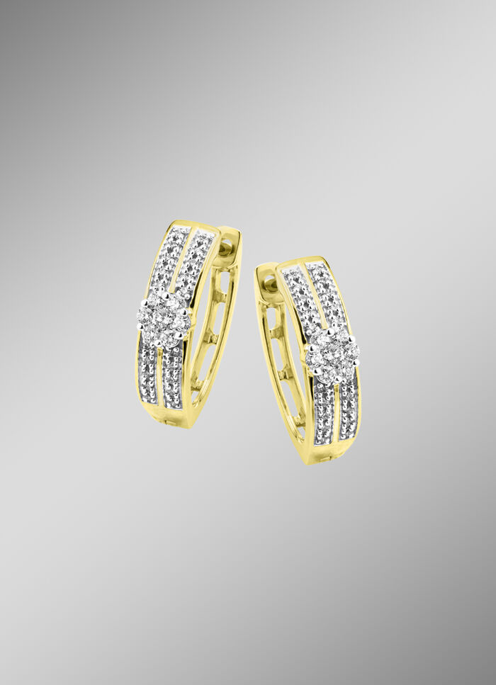 Hochwertige Creolen mit Brillanten und Diamanten 