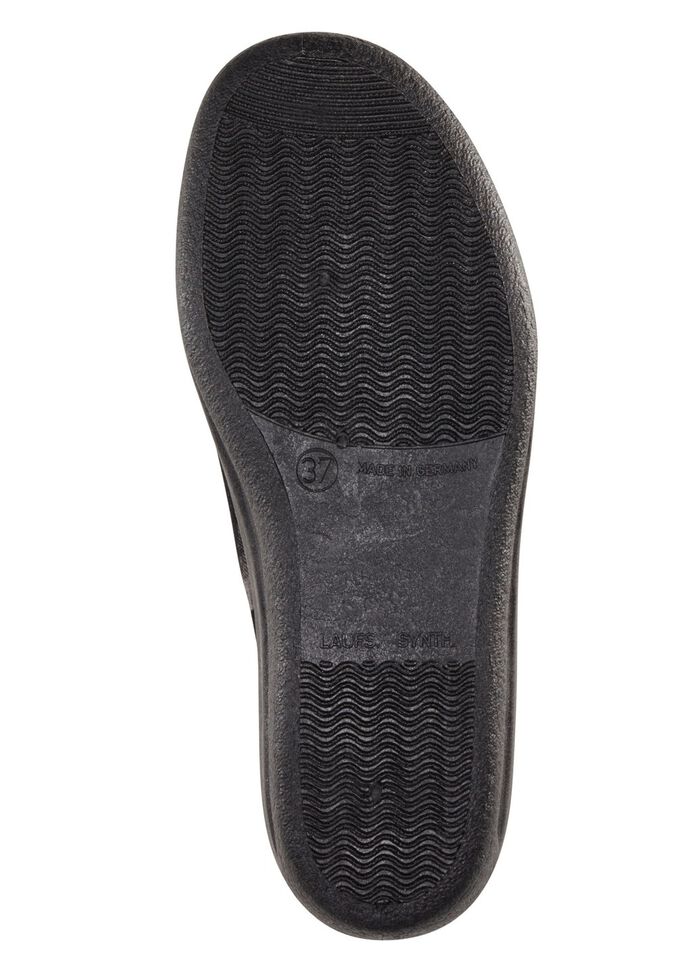 Klassische Damen-Hausschuhe, Weite H, mit anatomisch geformtem Fu&szlig;bett GRAU