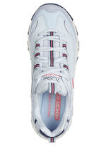 SKECHERS Schnür-Sneaker mit Veloursleder-Besätzen BLAU-PINK