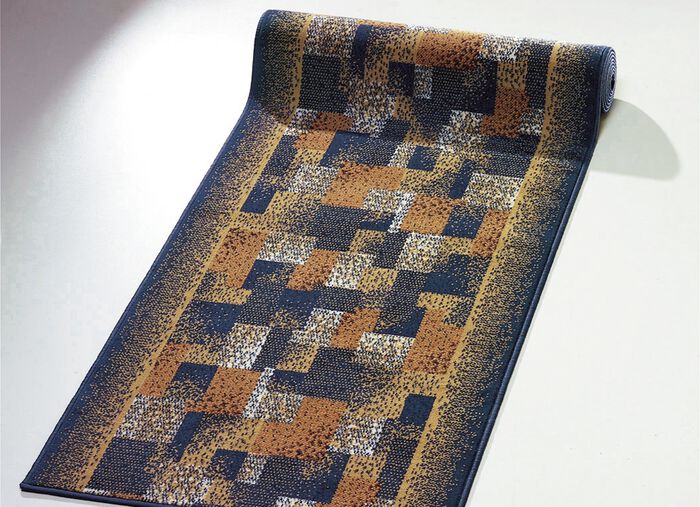 Velours-Läufer nach Maß BLAU