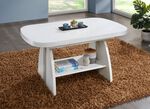 H&ouml;henverstell- und ausziehbarer Couchtisch  WEISS