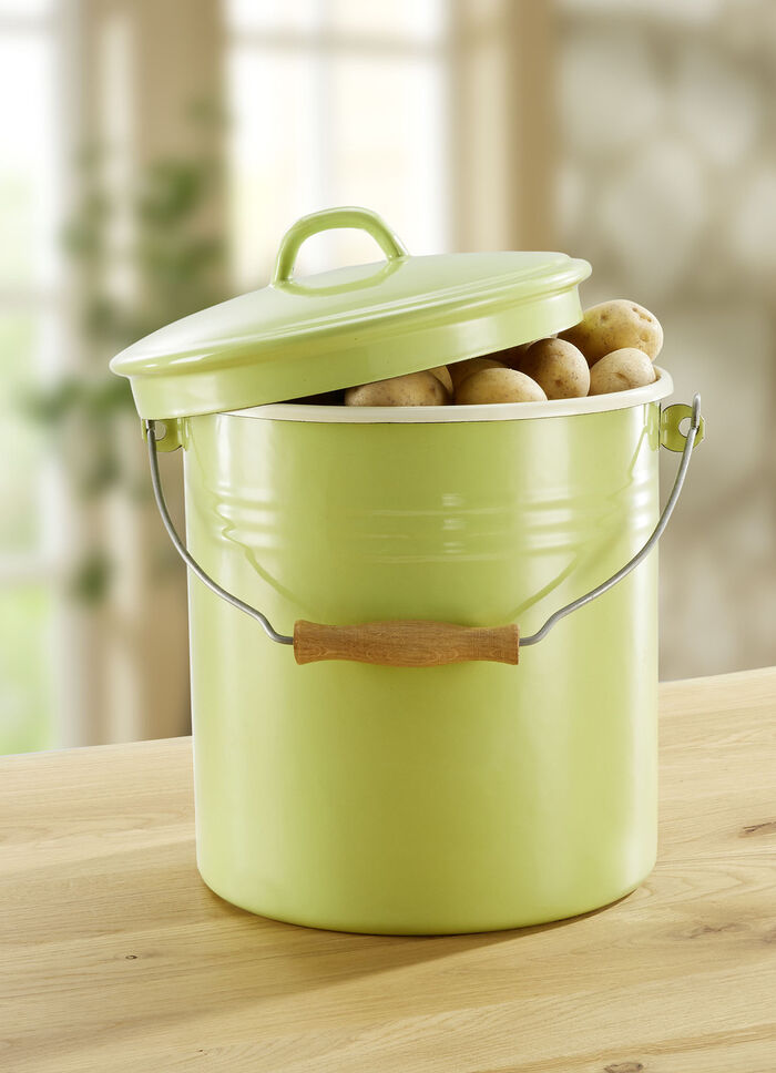 Traditionelle Krüger-Emaille-Serie Juist aus Stahl-Emaille GRÜN