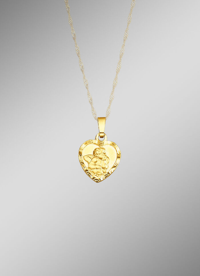 Anhänger Schutzengel mit Diamantschnitt 