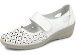 Gemini Slipper aus weichem Rindleder WEISS