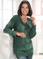 Pullover im Strukturmix DUNKELGRÜN