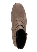 ELENA EDEN Stiefelette mit flotter Raffung und Zier-Schlie&szlig;e TAUPE