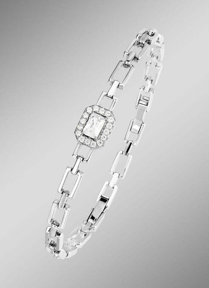 Zauberhaft funkelndes Armband mit synth. Zirkonia 