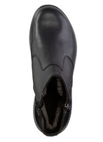 Gefütterte Damen-Boots, Winterschuhe, Weite K, mit Lammfell SCHWARZ