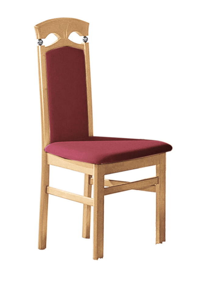 Stühle, 2er-Set, aus massivem Hartholz BUCHE-BORDEAUX