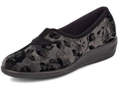 Klassische Damen-Hausschuhe, Weite H, mit anatomisch geformtem Fu&szlig;bett 