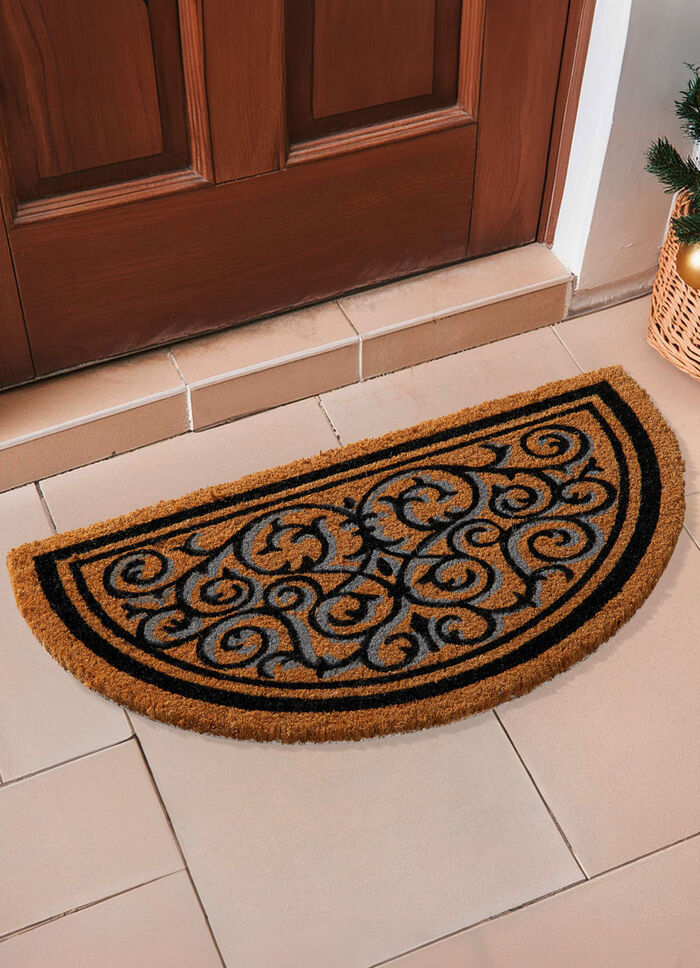 Fußmatte aus Naturkokos NATUR-SCHWARZ