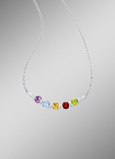 Halskette mit Edelsteine 