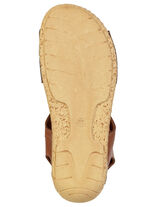 Gemini, sommerliche Damen-Sandalen, Weite G, aus Leder COGNAC