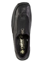 Rieker, klassische Damen-Slipper, mit Reißverschluss SCHWARZ