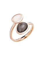 Eleganz in Ros&eacute;gold &ndash; Damenring mit echtem Mondstein 