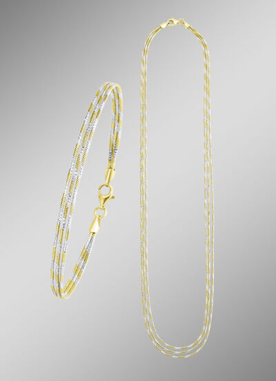 Edles Schmuck-Set in Bicolor, 2-teilig 