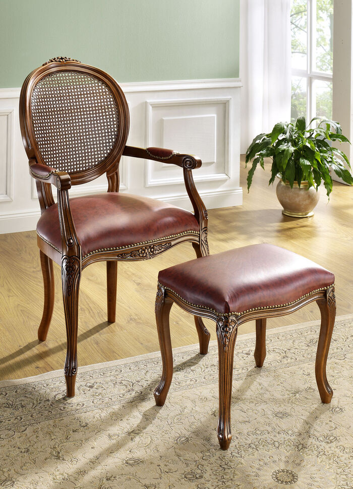 Sitzmöbel mit echtem Lederbezug BRAUN