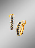 Klappcreolen mit schwarzen Safiren 