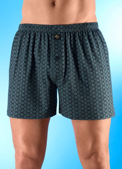F&uuml;nferpack Boxershorts mit kn&ouml;pfbarem Eingriff 
