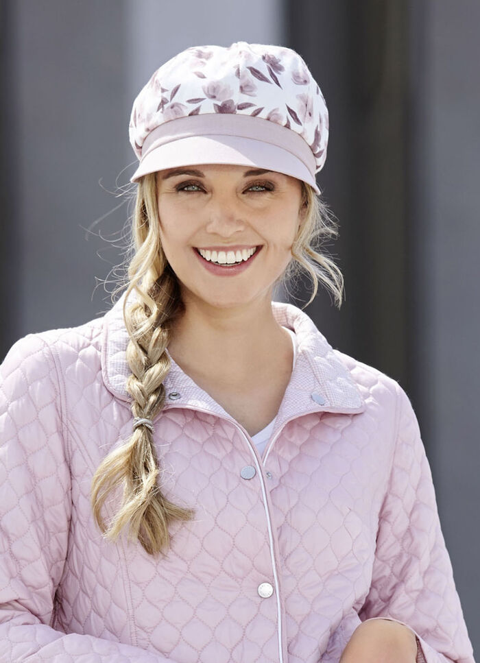 Modische Damen-Ballonmütze mit Elastikeinsatz ROSÉ