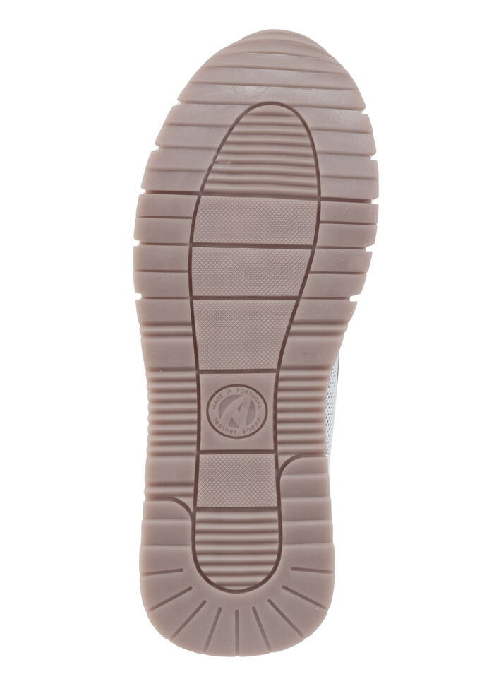 ELENA EDEN Sneaker aus Nappa-, Veloursleder und Textil in Netzoptik WEISS-BLAU