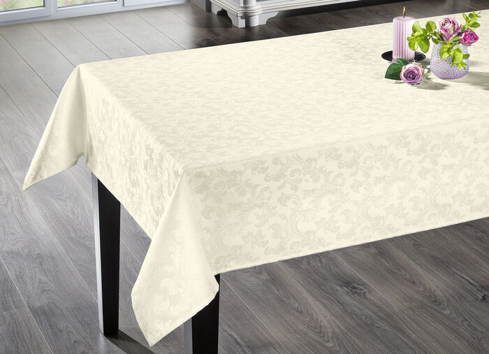 Bügelfreie Tischdecke mit Fleckschutz-Ausrüstung CHAMPAGNER