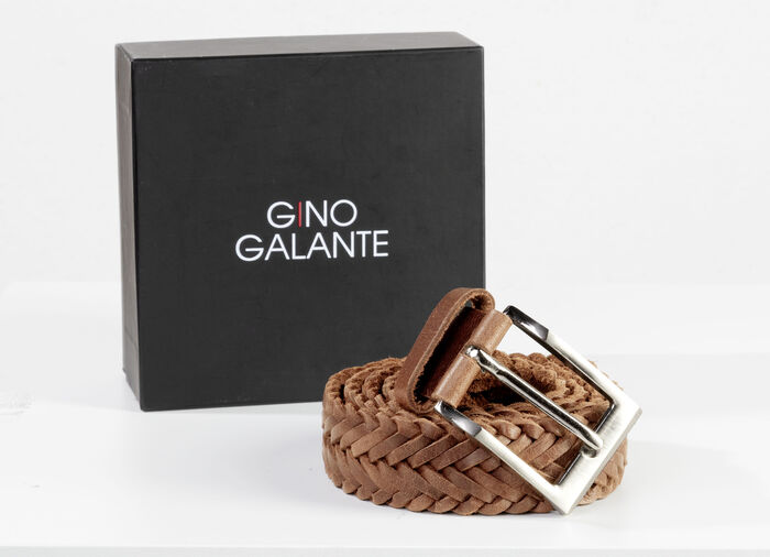 GINO GALANTE, eleganter Herren-Gürtel inkl. Box, 3 cm breit COGNAC