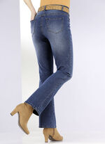 Jeans mit leicht ausgestellter Beinweite DUNKELBLAU