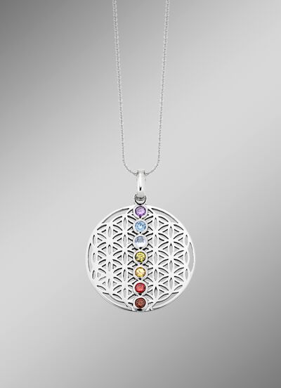 Chakra Anh&auml;nger aus Silber mit Edelsteinen 