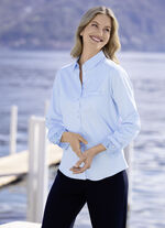 Bluse mit Hemdkragen 