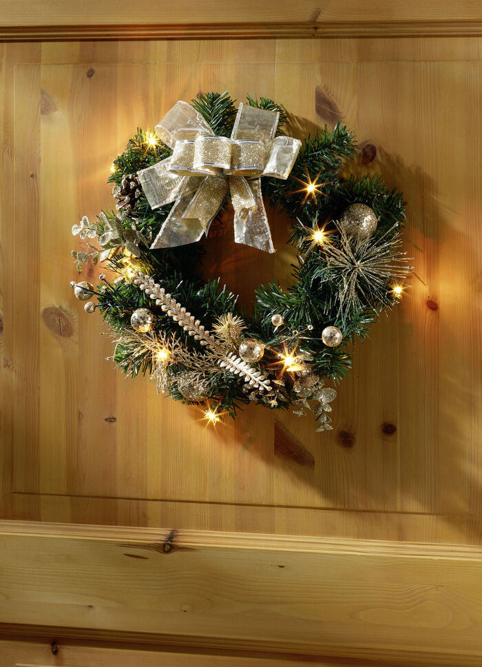 Beleucheter Wandkranz, batteriebetrieben 