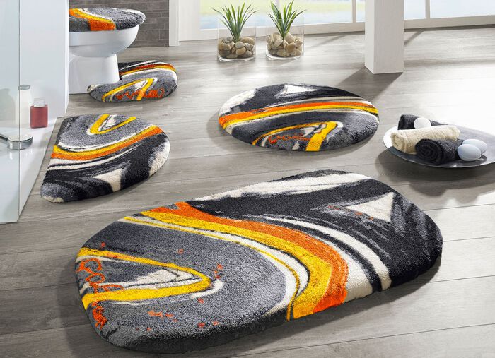 Designer-Badgarnitur in Supersoft Qualit&auml;t TERRA-ANTHRAZIT