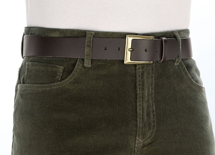 Eleganter Herren-Gürtel, 4 cm breit DUNKELBRAUN