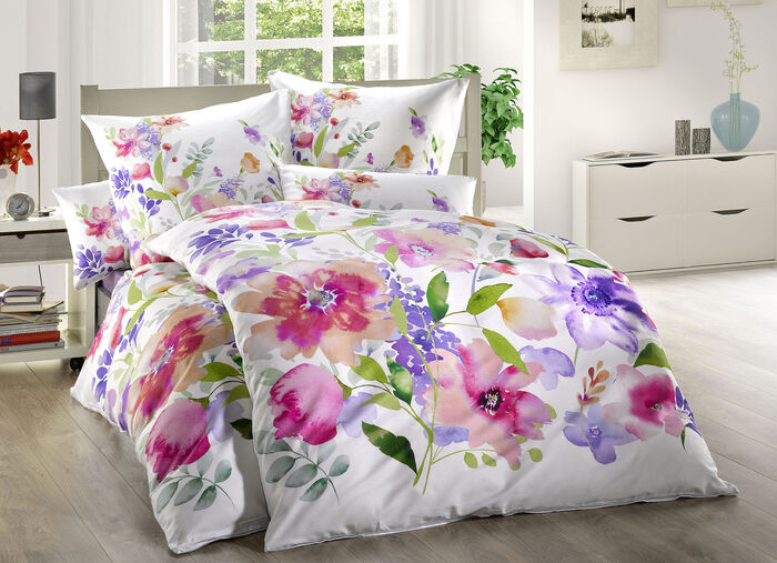 Bettw&auml;sche-Garnitur mit Rei&szlig;verschluss 