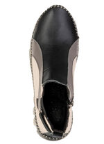 Gemini, trendige Damen-Boots, Weite G, mit herausnehmbarem Fußbett SCHWARZ-KIESEL-GRAU