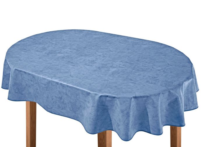 Klassisch marmorierte Wachstuch-Tischdecke BLAU