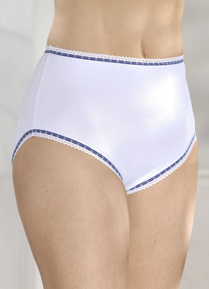 Siebenerpack Slips mit Kontrastabschlüssen 