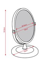 Kosmetik-Spiegel mit stabilem Metallgeh&auml;use GOLD